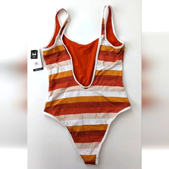 Rip Curl Premium Surf Cheeky One-Piece Swimsuit, Cinnamon, Women's Large - Picture 2 of 3